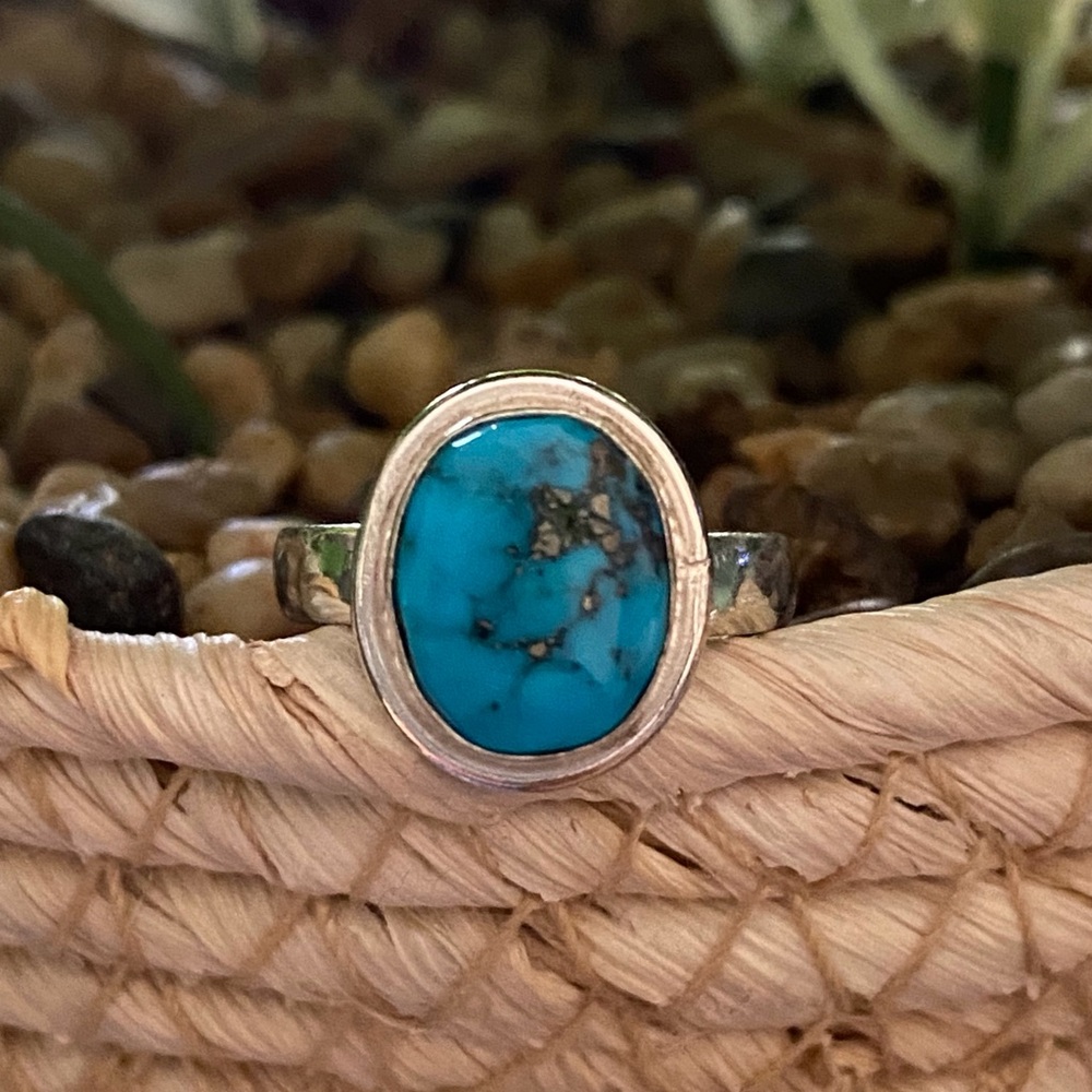 SOLD! Arizona Turquoise and 925 Sterling Silver ring (SIZE 6)